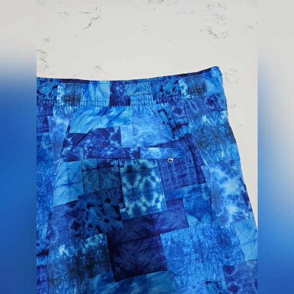 Peter Millar Crown Crafted Blue Patchwork Swim Shorts - Picture 6 of 10